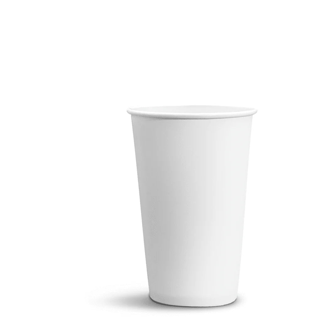16oz Hot Paper Cup - White - 1,000/case - single wall