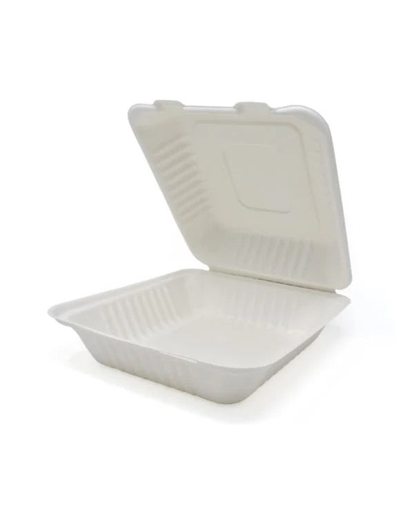 Bagasse Clamshell - 9 inch - 150/case