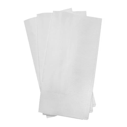 Dinner Napkins - White 2-Ply - 3,000/case