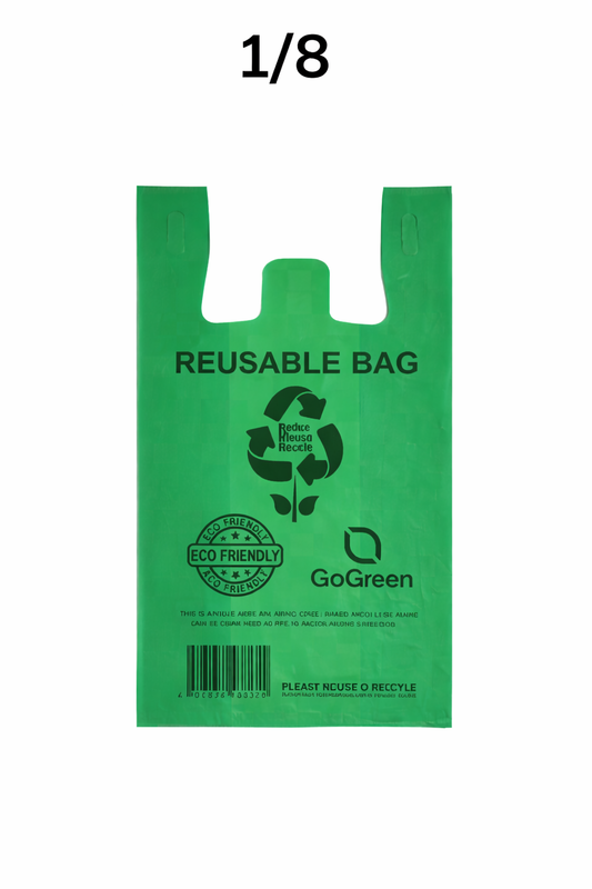 Non-Woven Reusable Bag – Green – 1/8