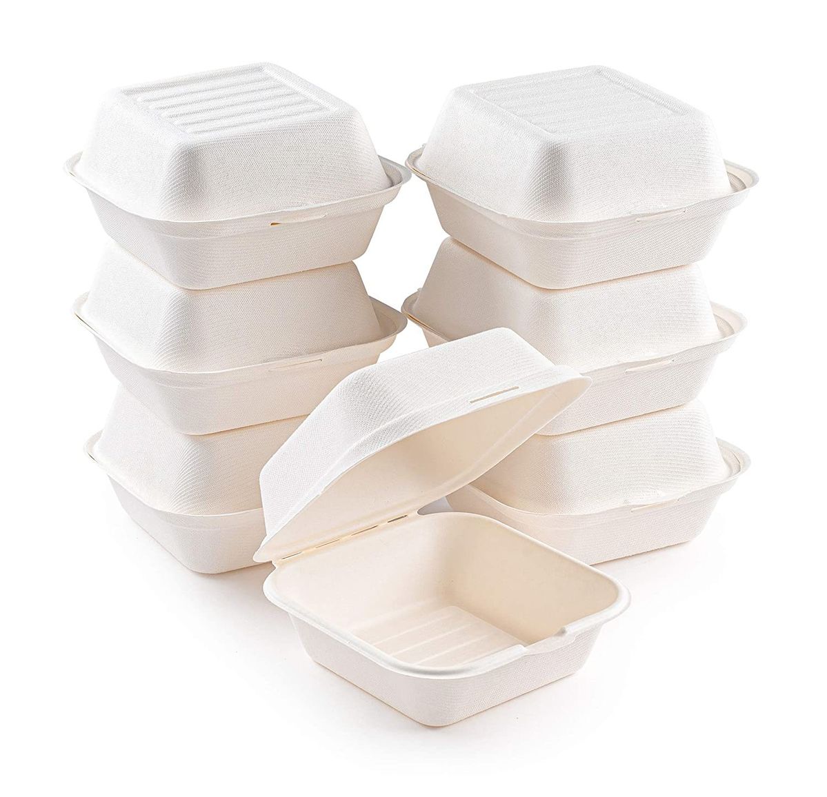 Bagasse Clamshell 6x6 - 200/case