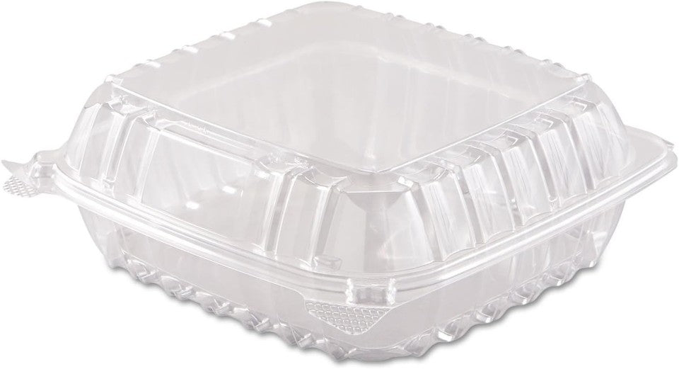 Clear Hinge Container 8x8 (Dart) - 250/case