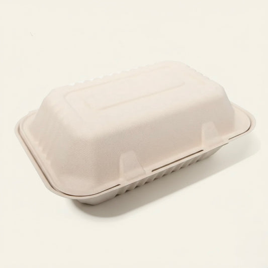 Bagasse Clamshell - 9x6 inch - 200/case