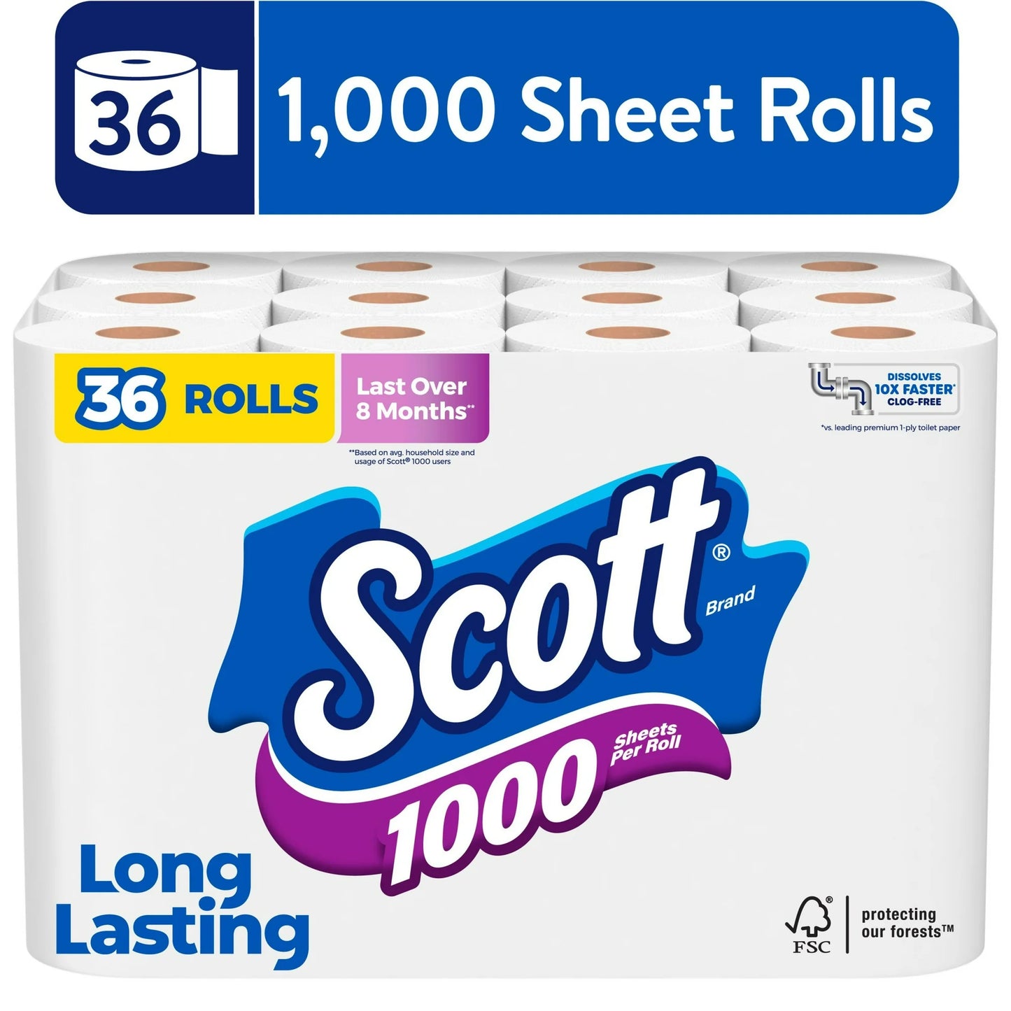 Toilet Paper - 2-Ply - 36 Rolls