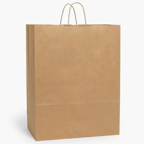Paper Bag with Handles - Kraft - Large